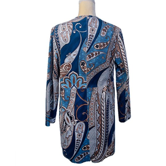 Chico's Long Sleeve Leather Suede Topper Coat Wrap - Picture 4 of 5